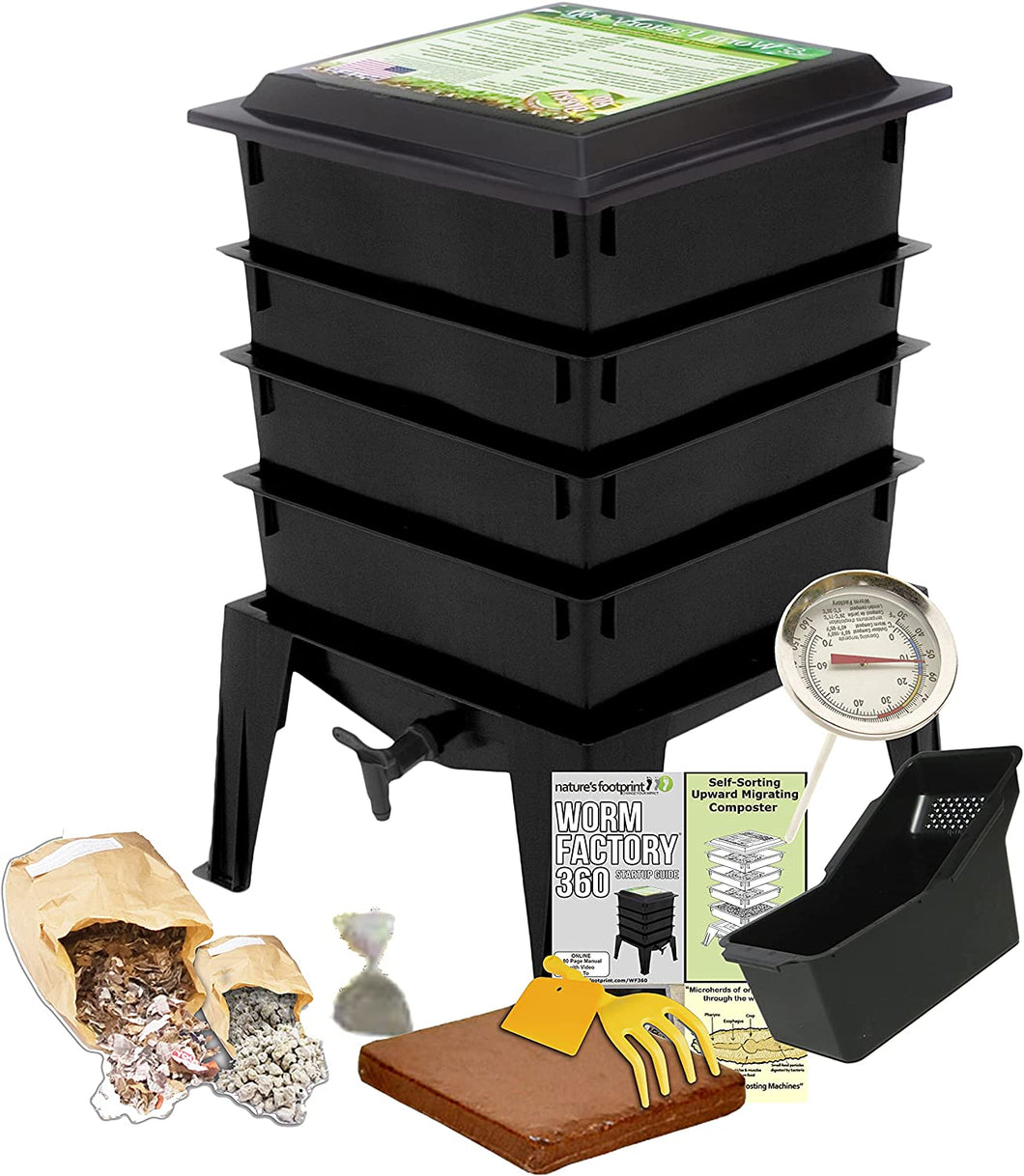 Worm Factory 360 (Black, 4-Tray) - FREE SHIPPING BC & AB